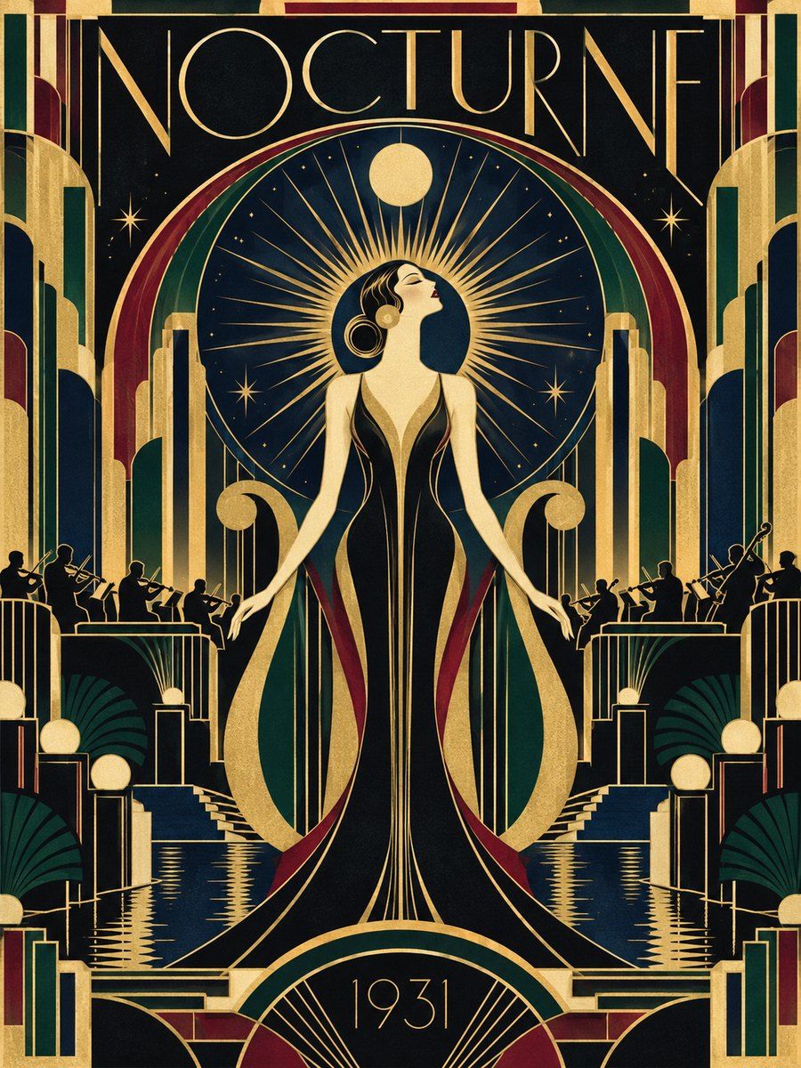 Example poster in the Art Deco style