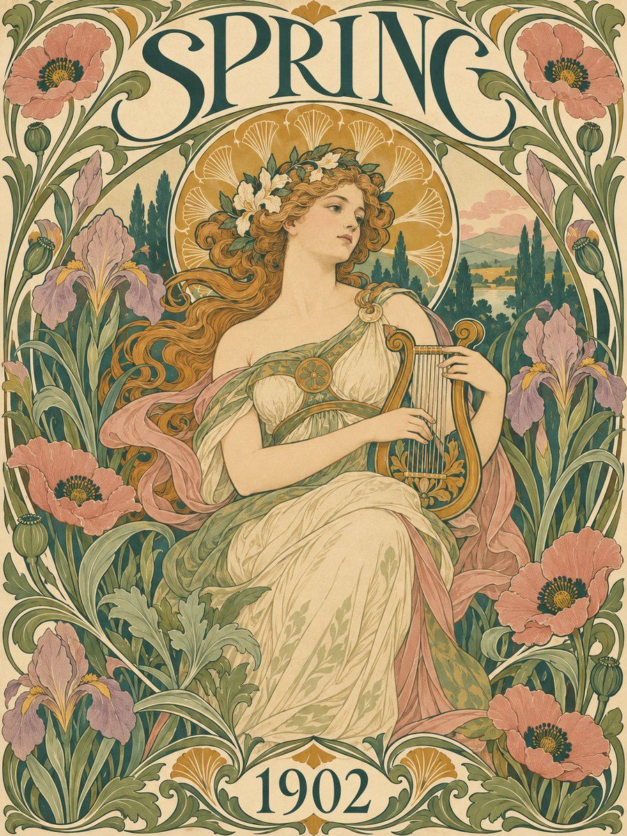 Example poster in the Art Nouveau style