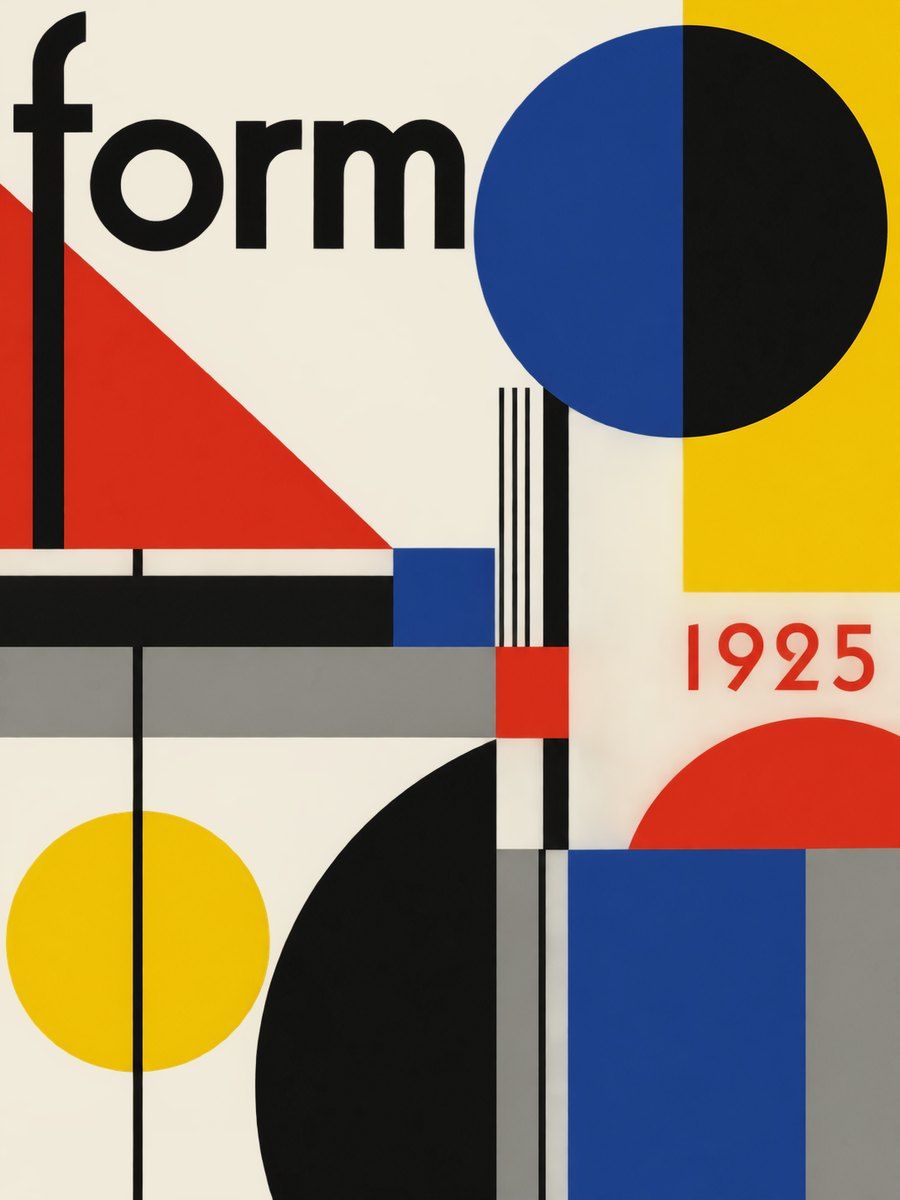Example poster in the Bauhaus style
