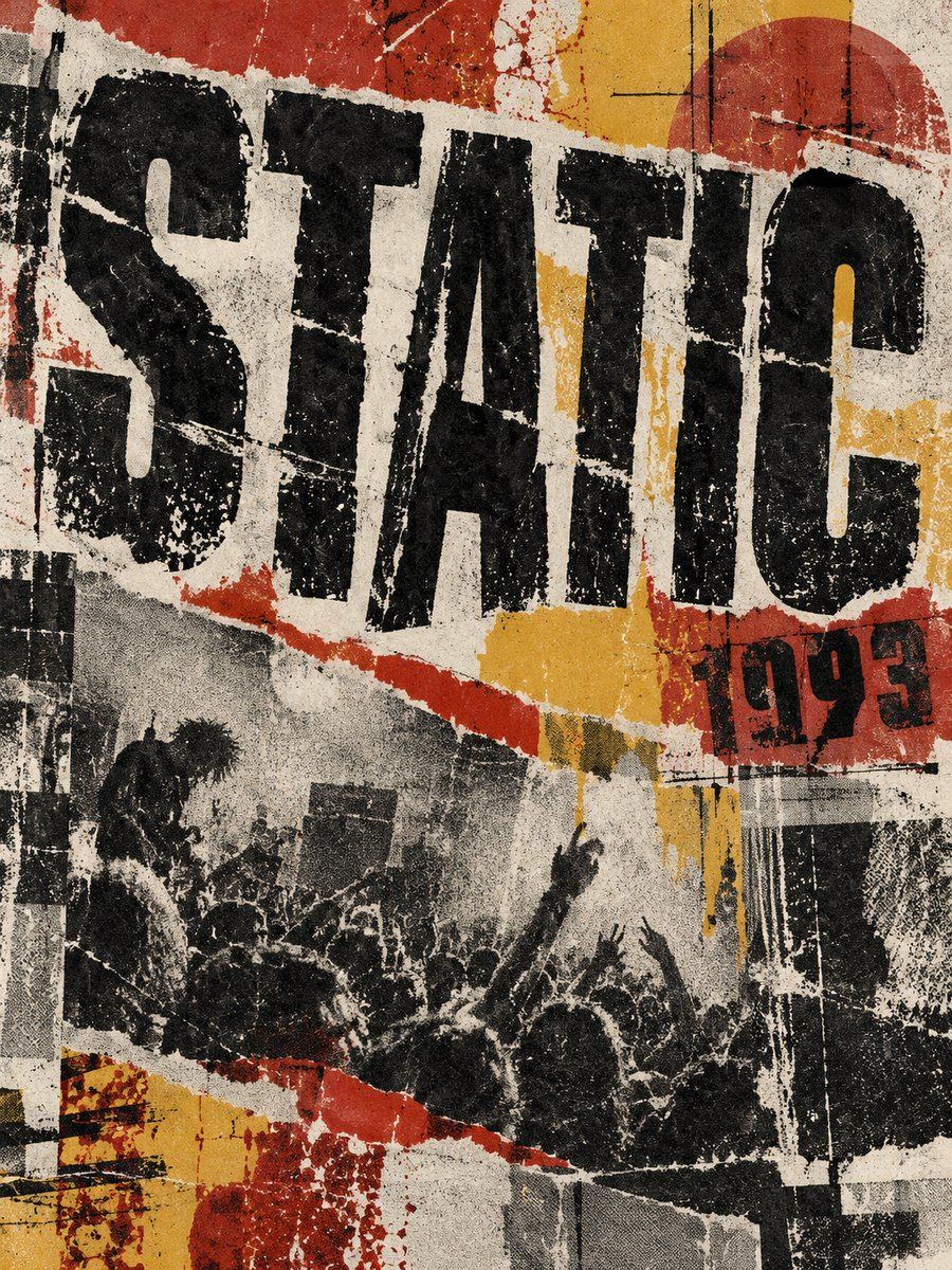 Example poster in the Grunge typography (Carson, Ray Gun, Brody) style