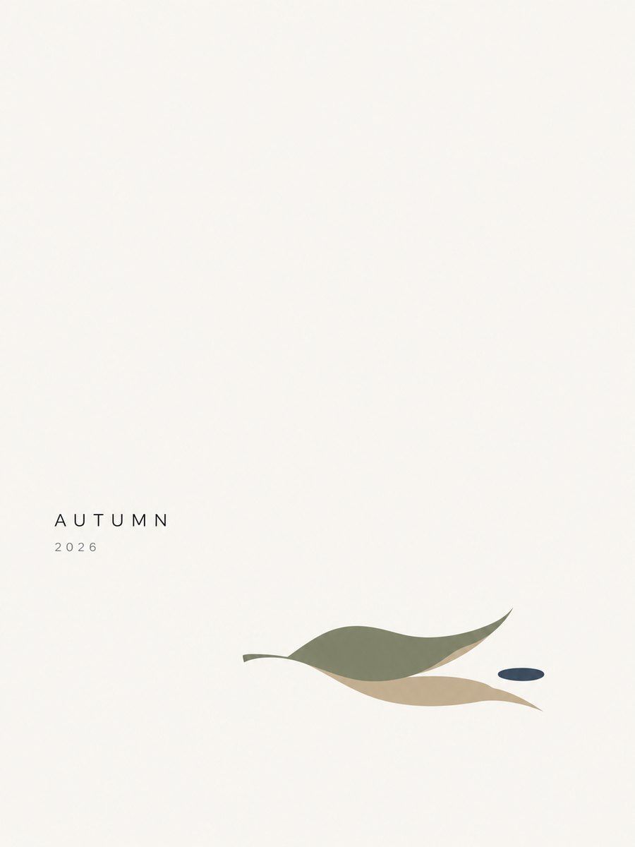Example poster in the Japanese minimalism (MUJI, Hara, Tanaka) style