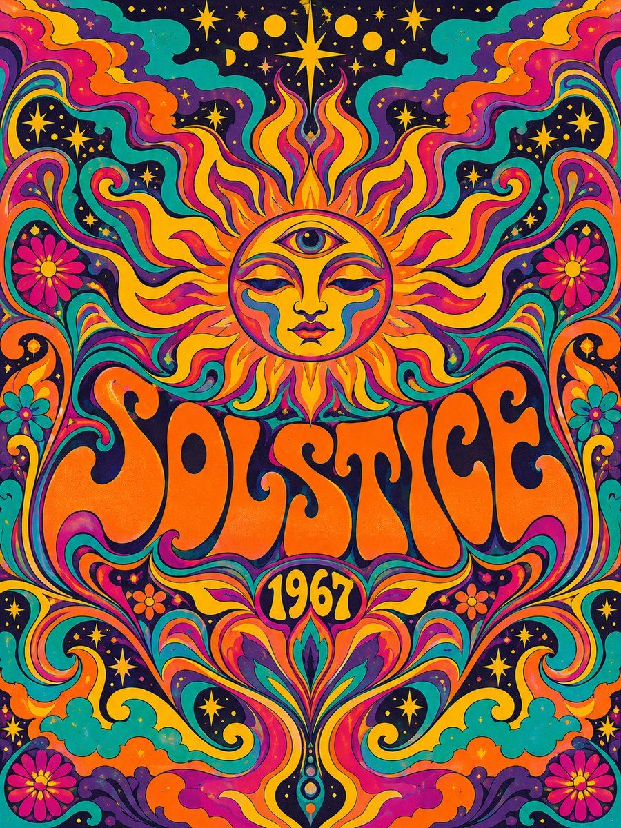 Example poster in the Psychedelic (San Francisco posters) style